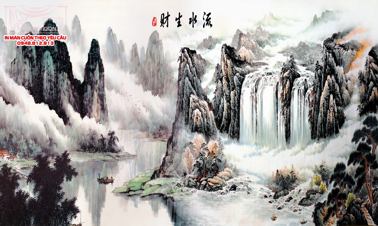 Man cuon in tranh - Màn cuốn in tranh