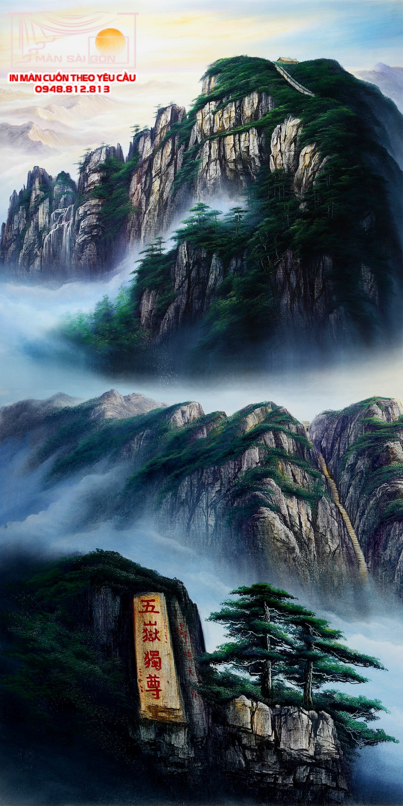 Man cuon in tranh - Màn cuốn in tranh