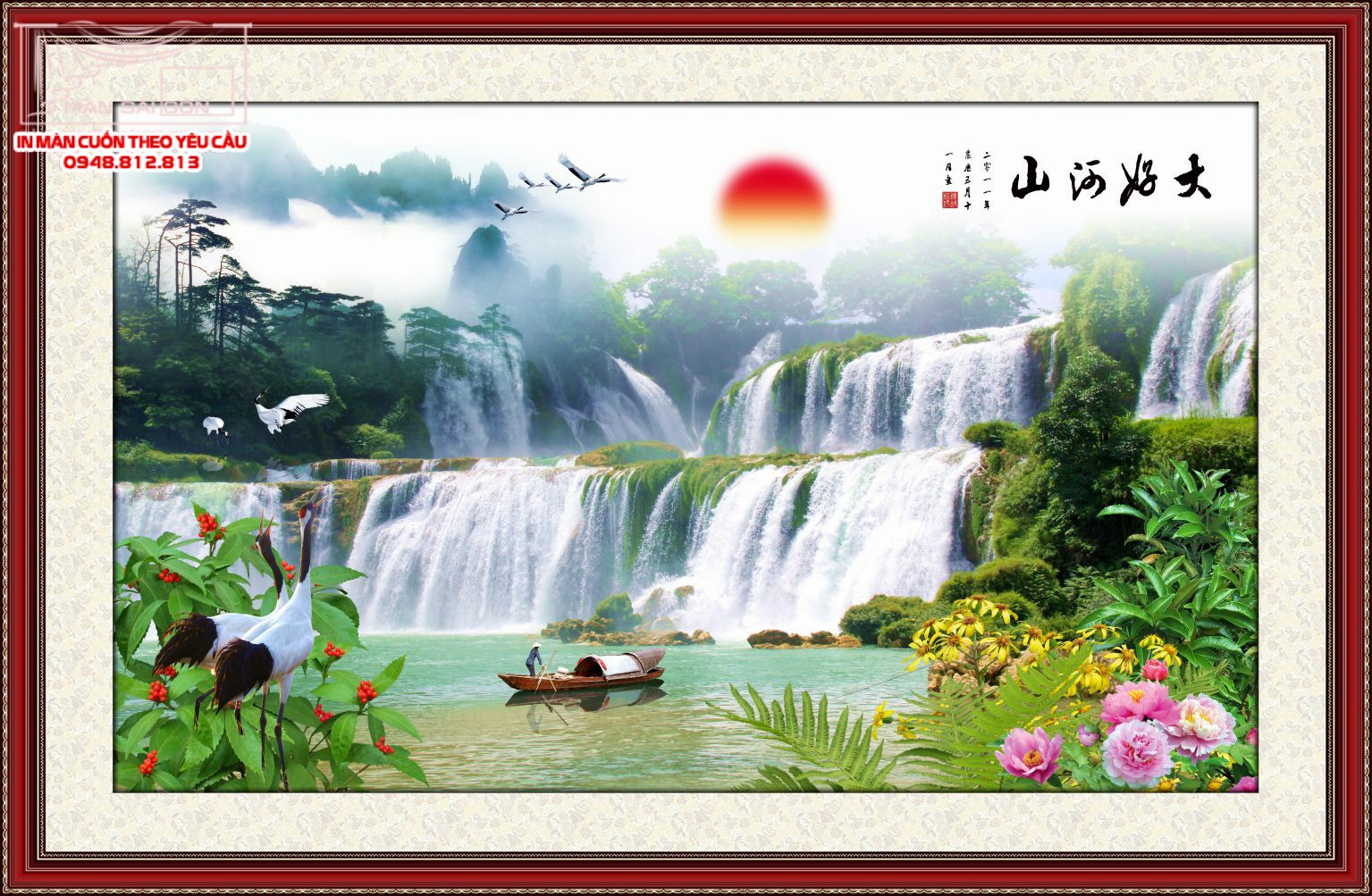 Man cuon in tranh - Màn cuốn in tranh