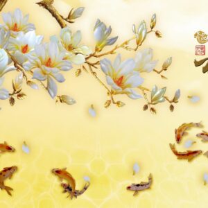 màn cuốn in tranh thư pháp