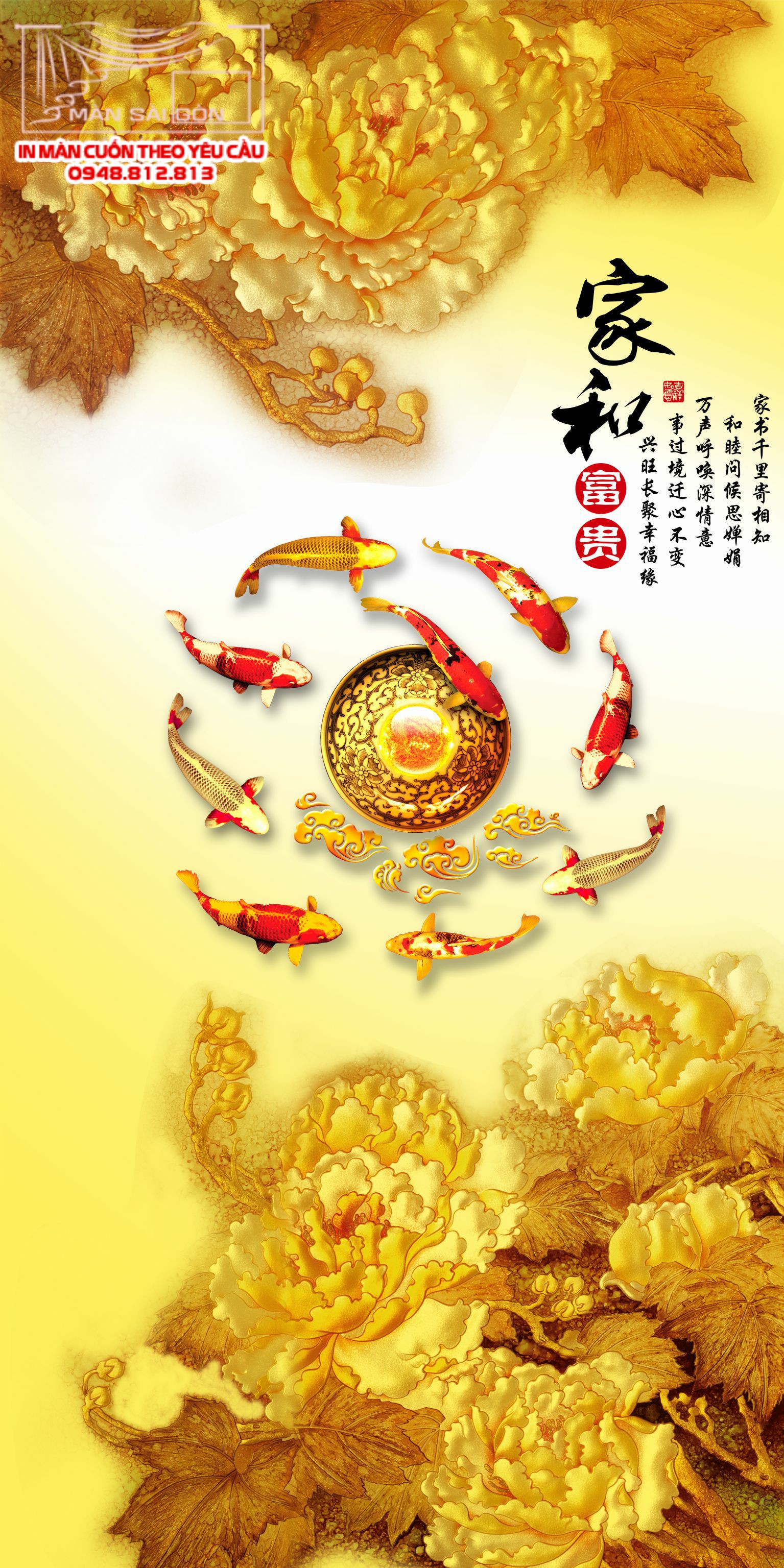 Man cuon in tranh - Màn cuốn in tranh