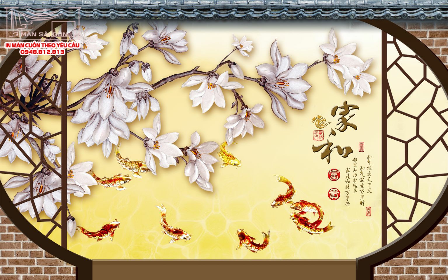 Man cuon in tranh - Màn cuốn in tranh