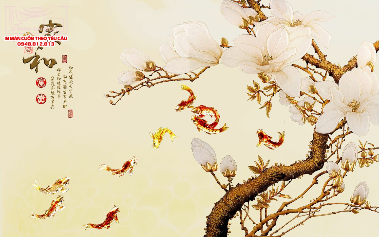 Man cuon in tranh - Màn cuốn in tranh