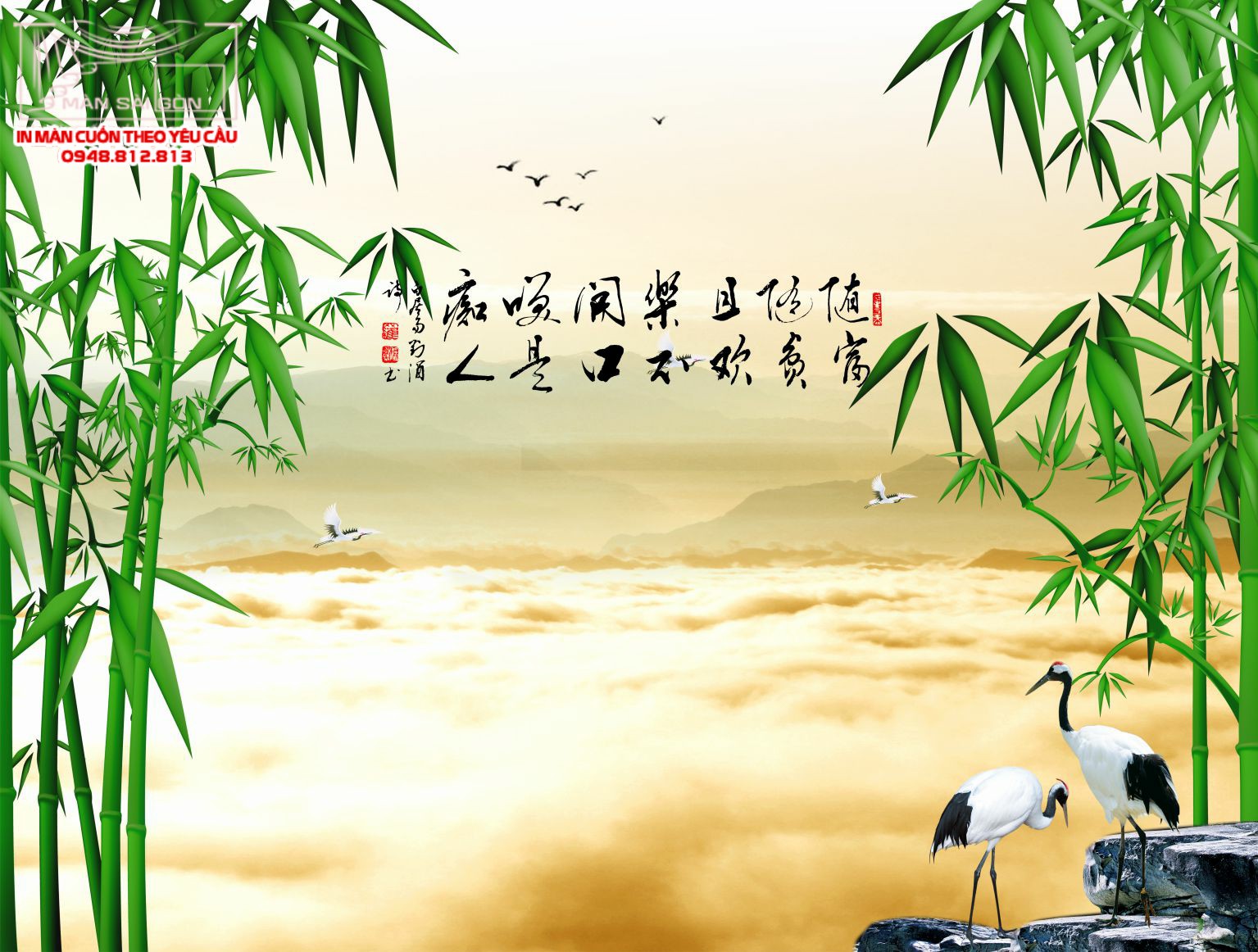 Man cuon in tranh - Màn cuốn in tranh