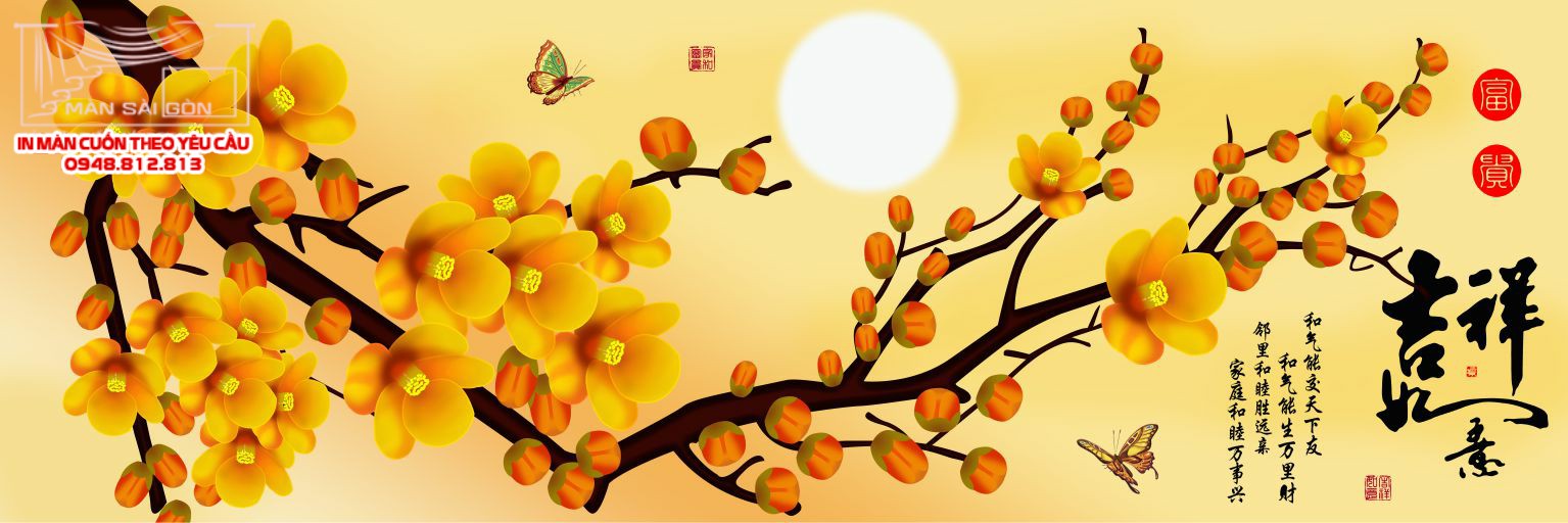 Man cuon in tranh - Màn cuốn in tranh