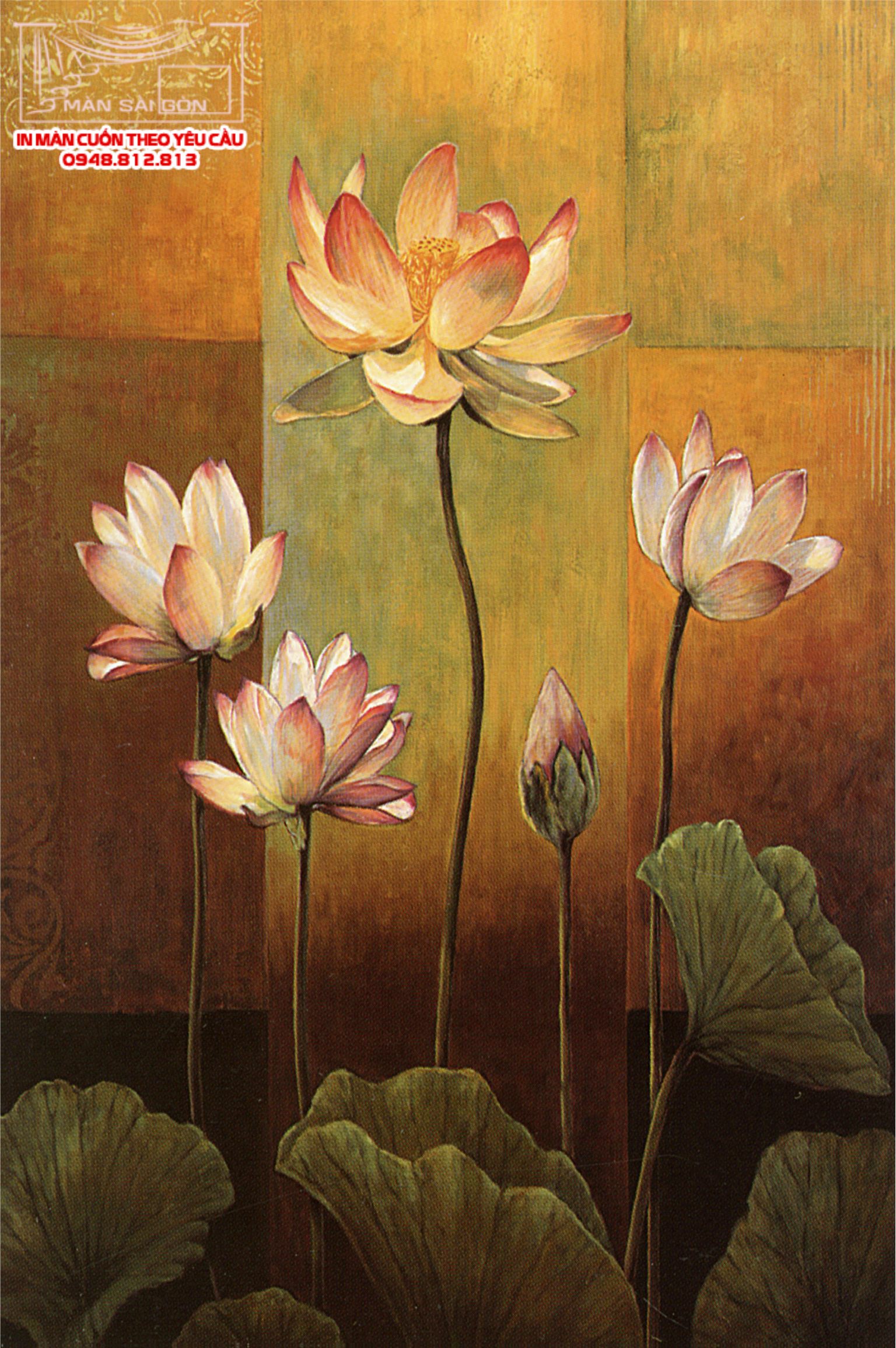 Man cuon in tranh - Màn cuốn in tranh