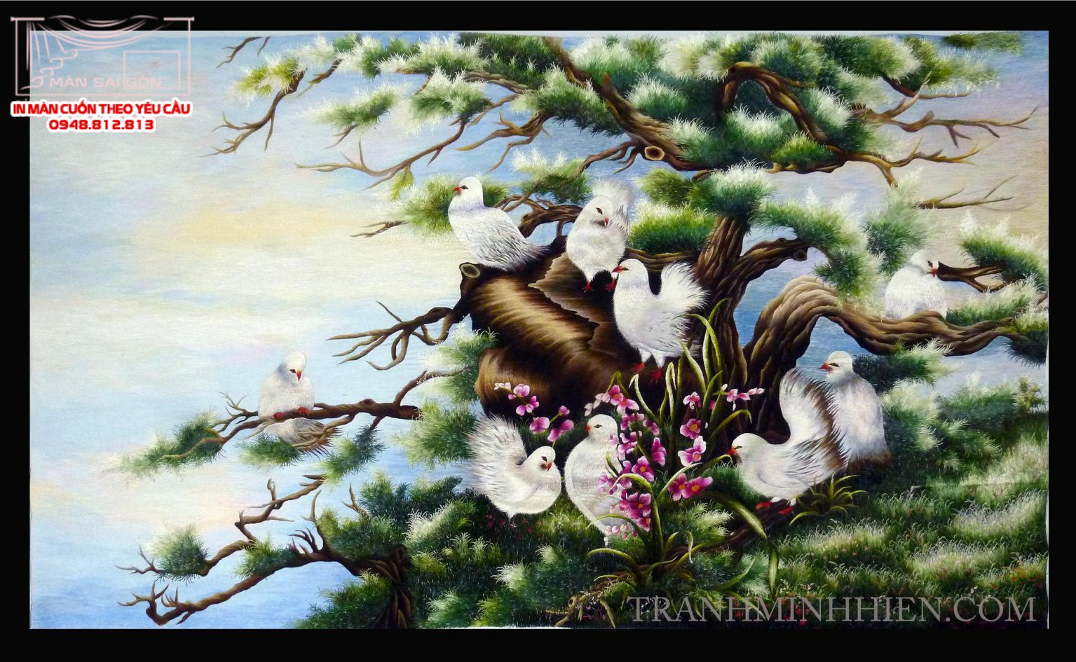 Man cuon in tranh - Màn cuốn in tranh