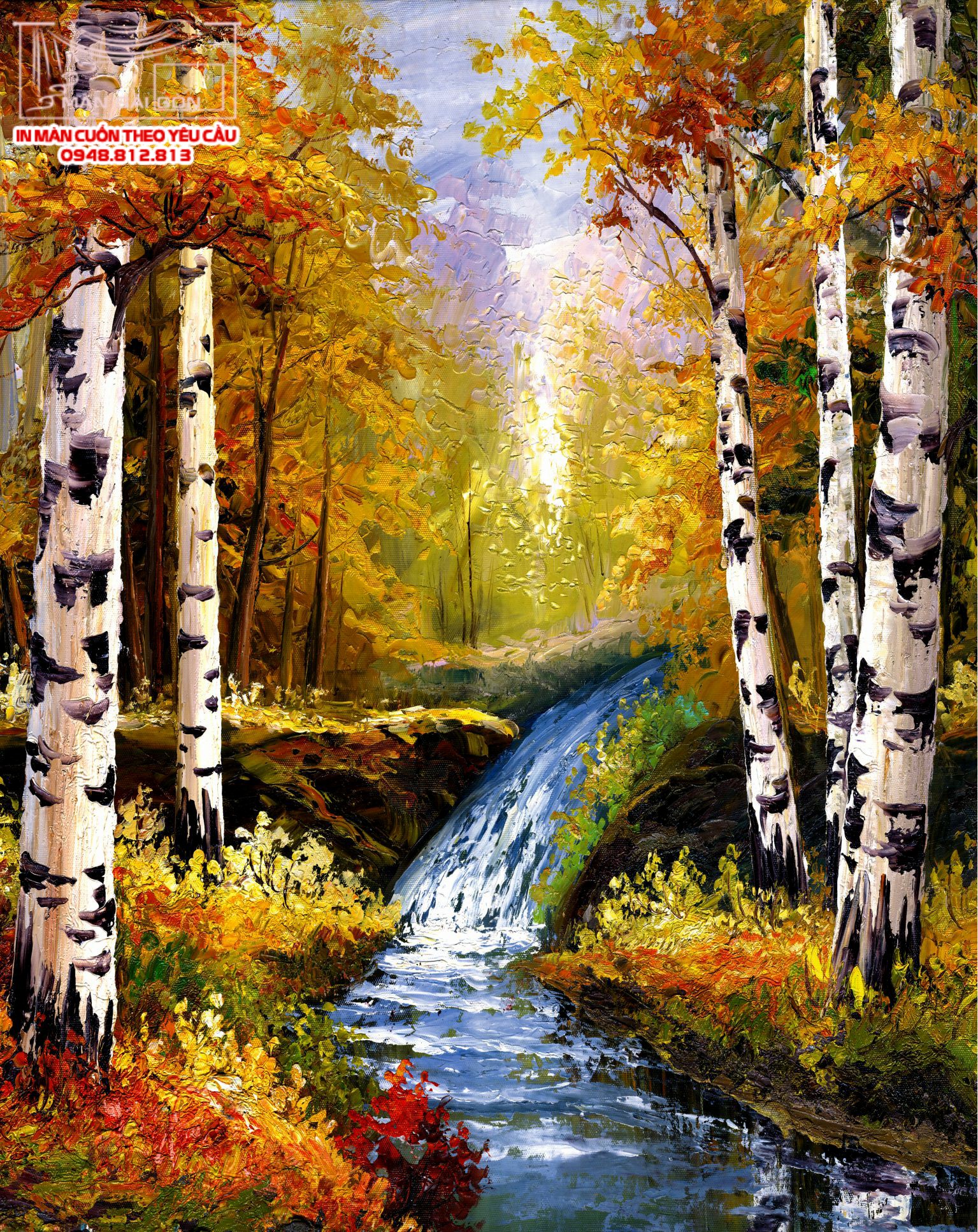 Man cuon in tranh - Màn cuốn in tranh