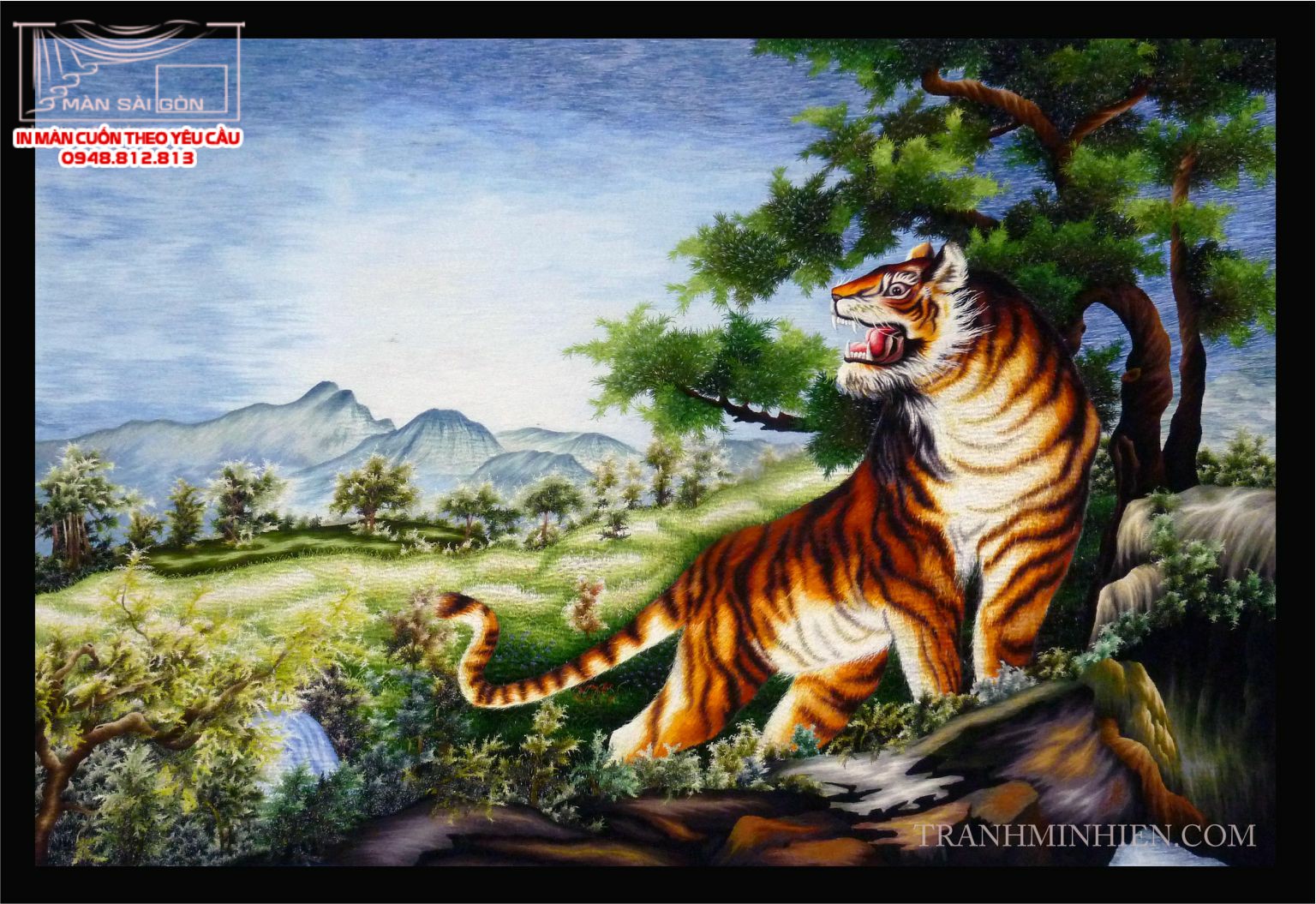 Man cuon in tranh - Màn cuốn in tranh