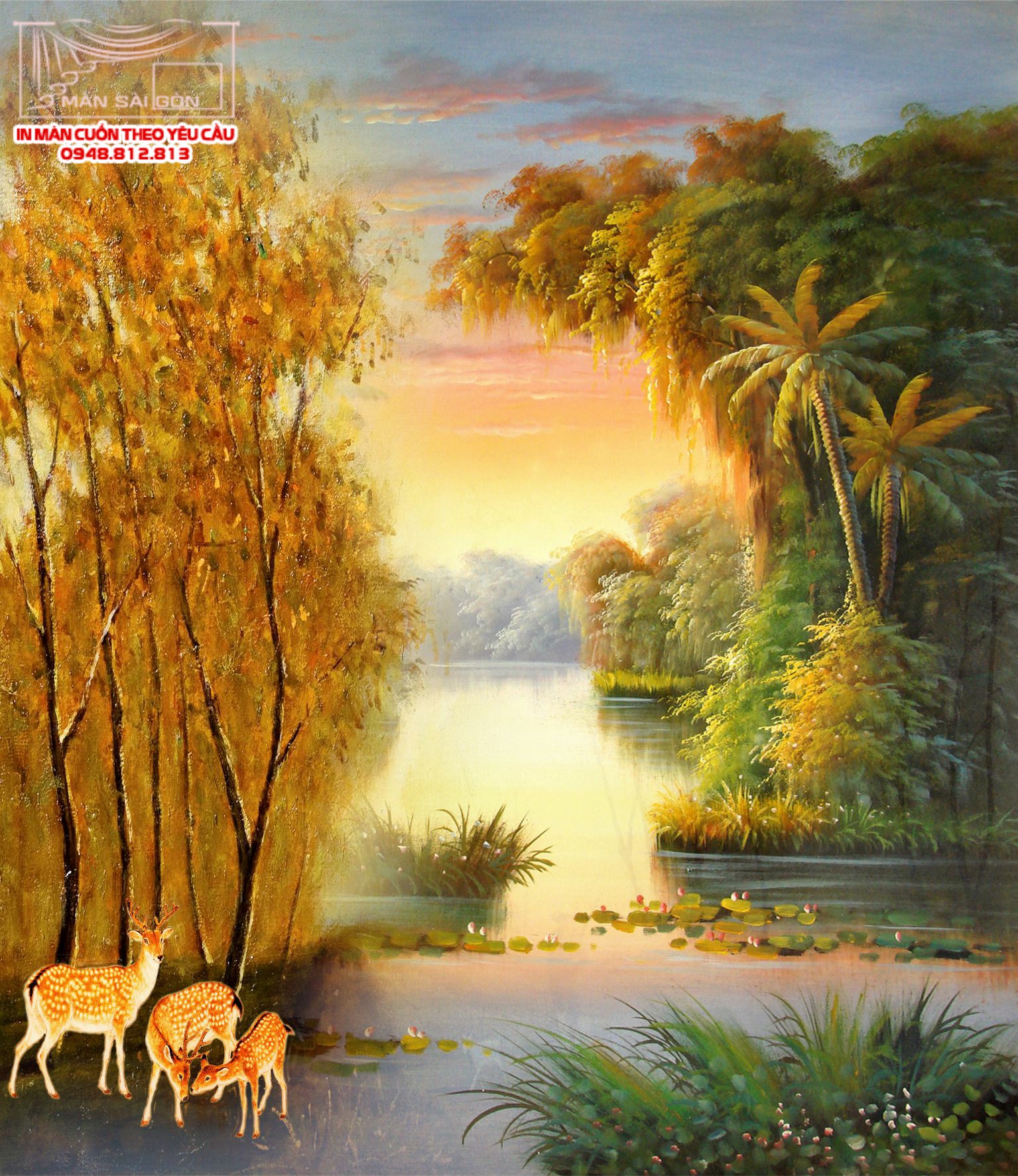Man cuon in tranh - Màn cuốn in tranh