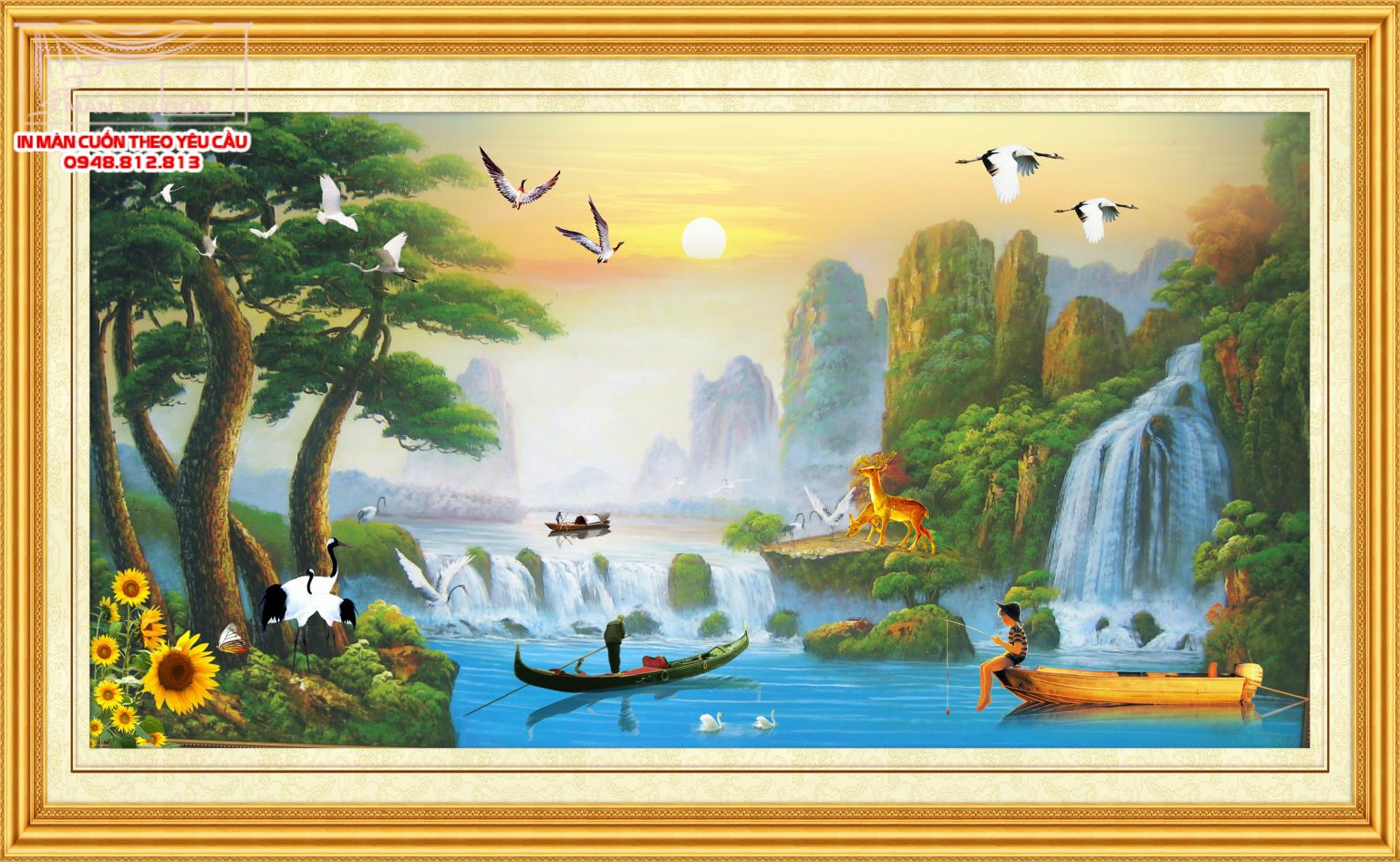 Man cuon in tranh - Màn cuốn in tranh