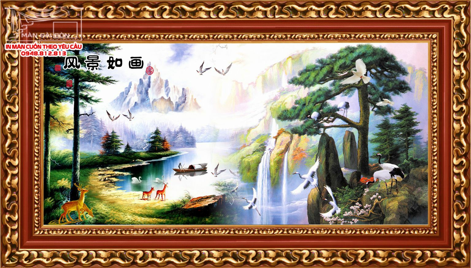 Man cuon in tranh - Màn cuốn in tranh