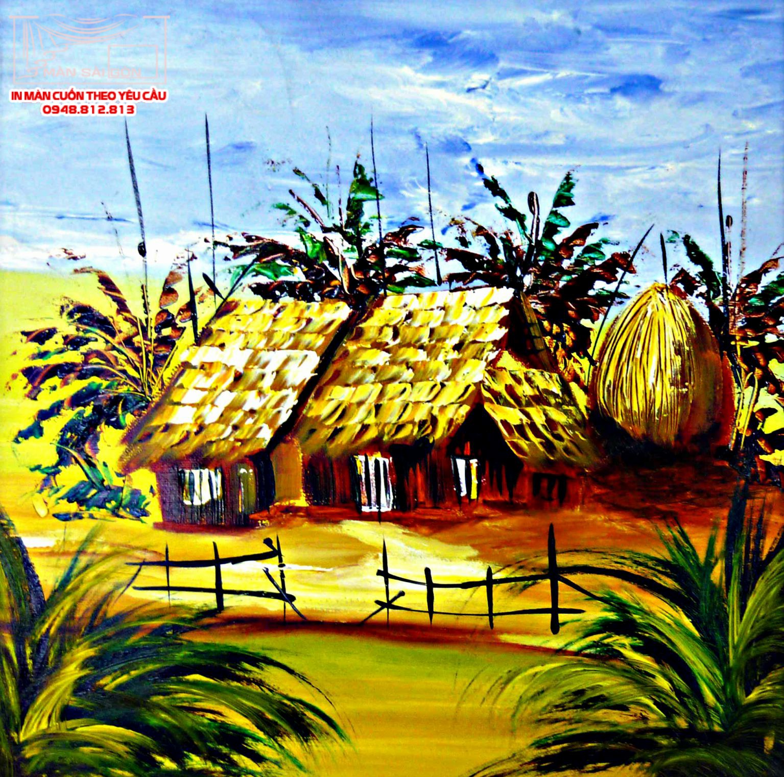 Man cuon in tranh - Màn cuốn in tranh