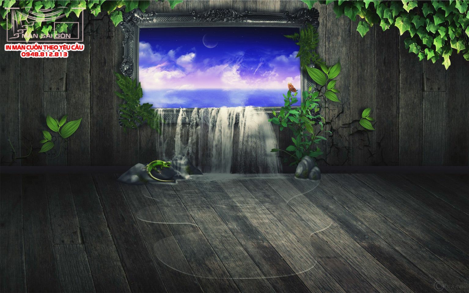 Man cuon in tranh - Màn cuốn in tranh