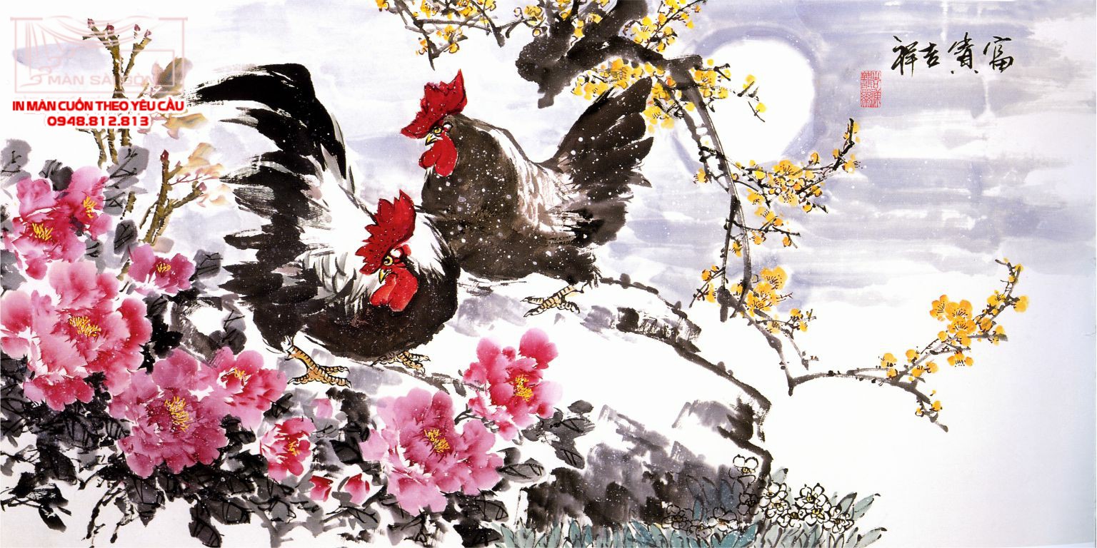 Man cuon in tranh - Màn cuốn in tranh