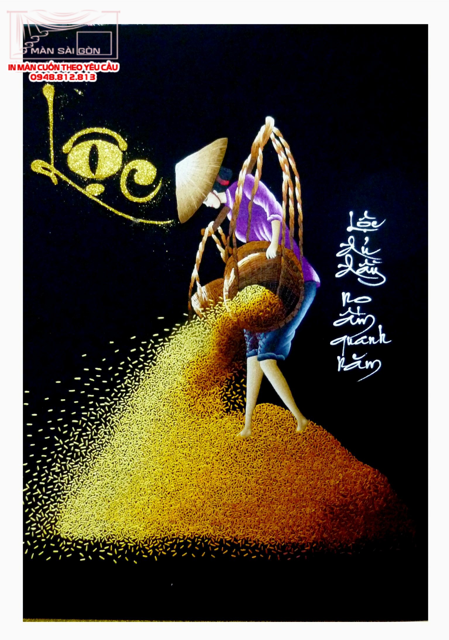 Man cuon in tranh - Màn cuốn in tranh