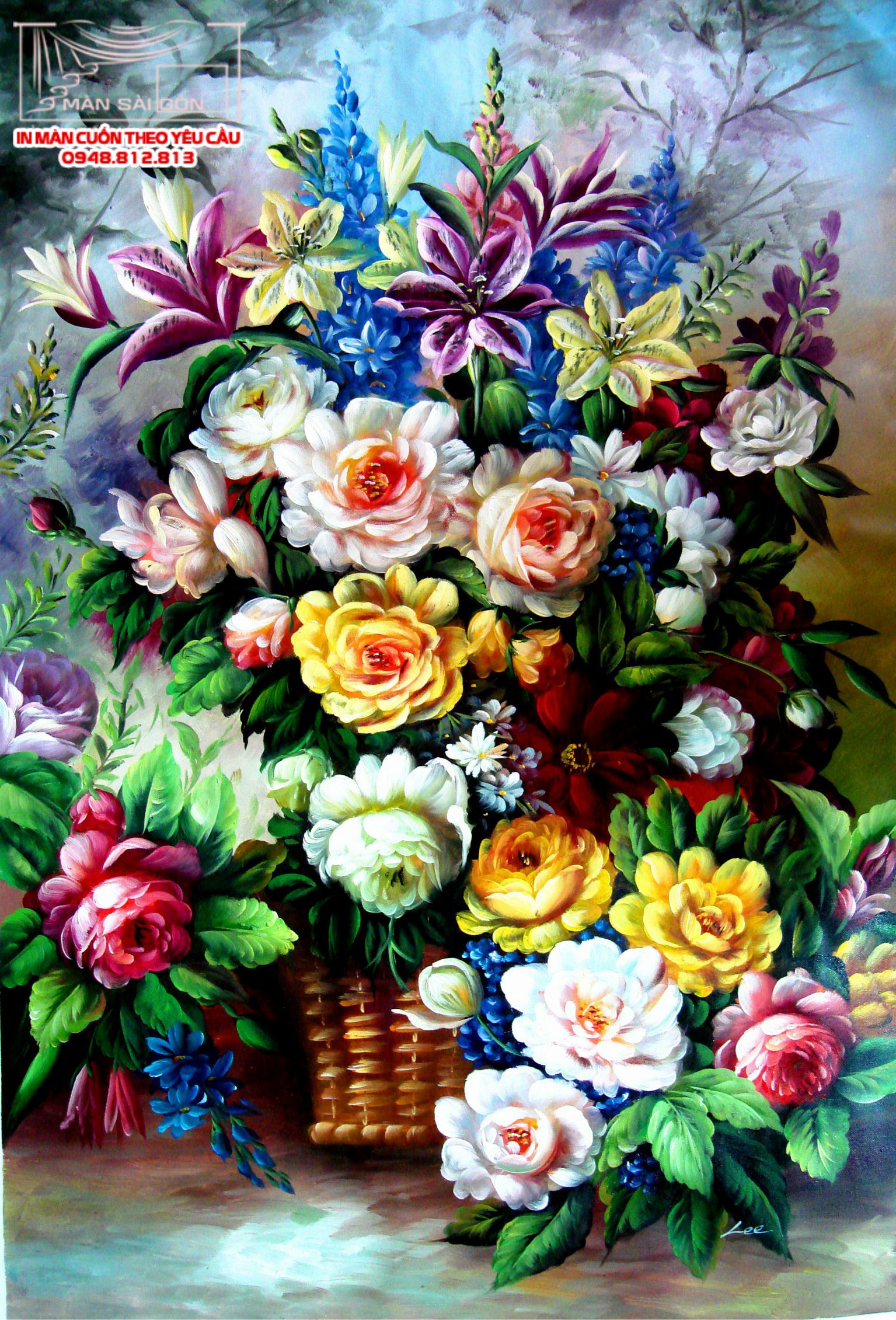 Man cuon in tranh - Màn cuốn in tranh