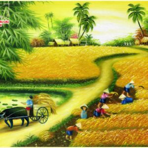 Màn cuốn in tranh sơn dầu TSD-160