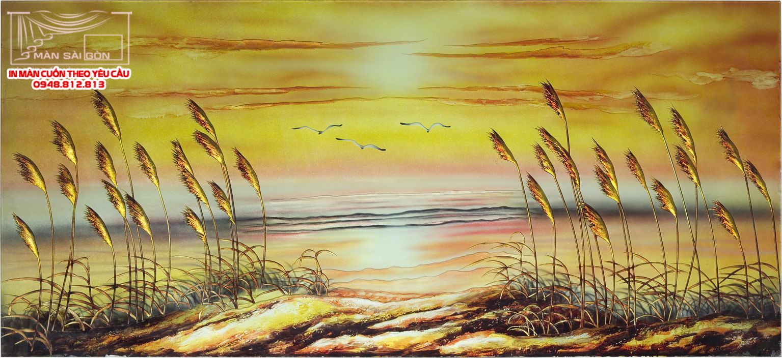 Man cuon in tranh - Màn cuốn in tranh