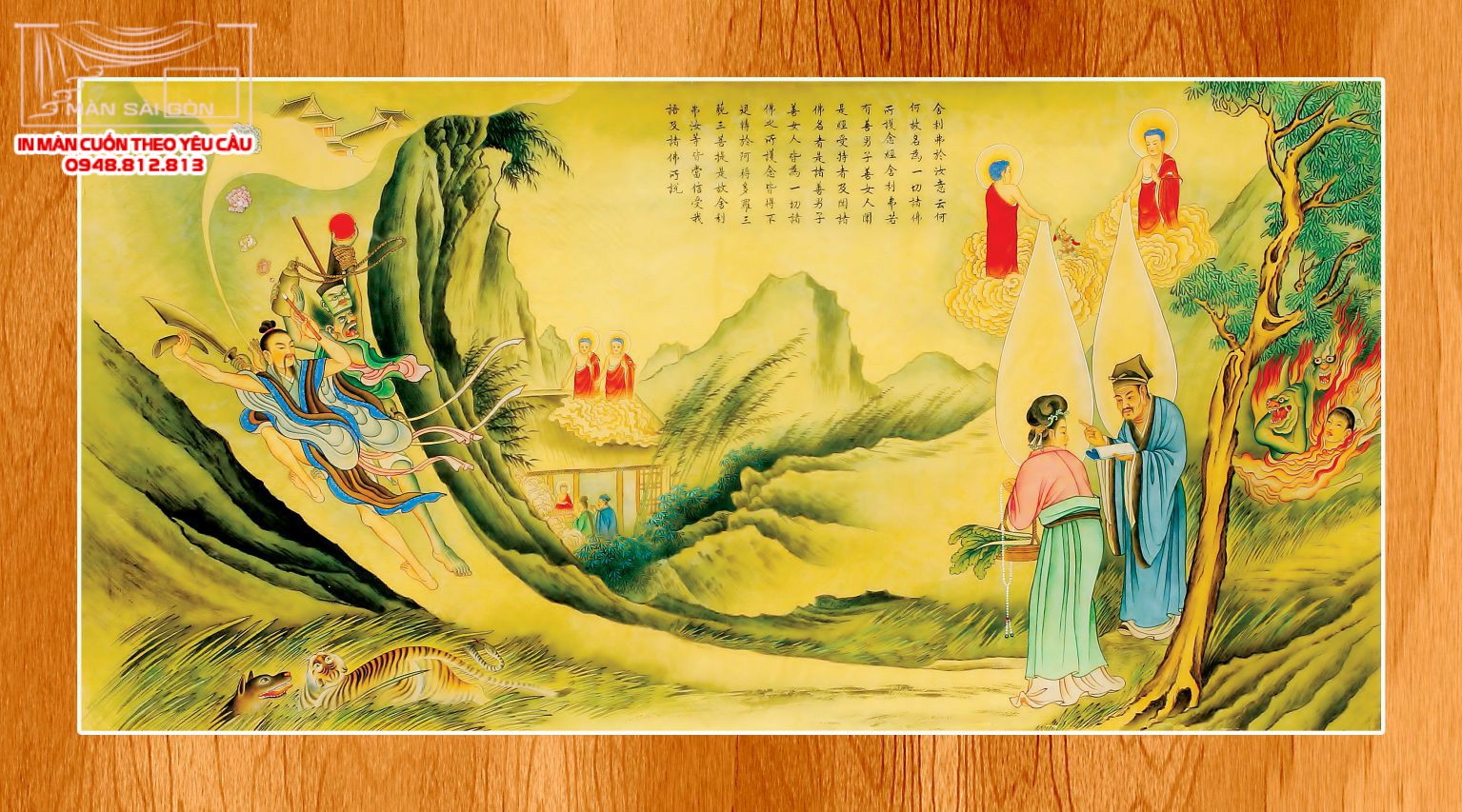 Man cuon in tranh - Màn cuốn in tranh