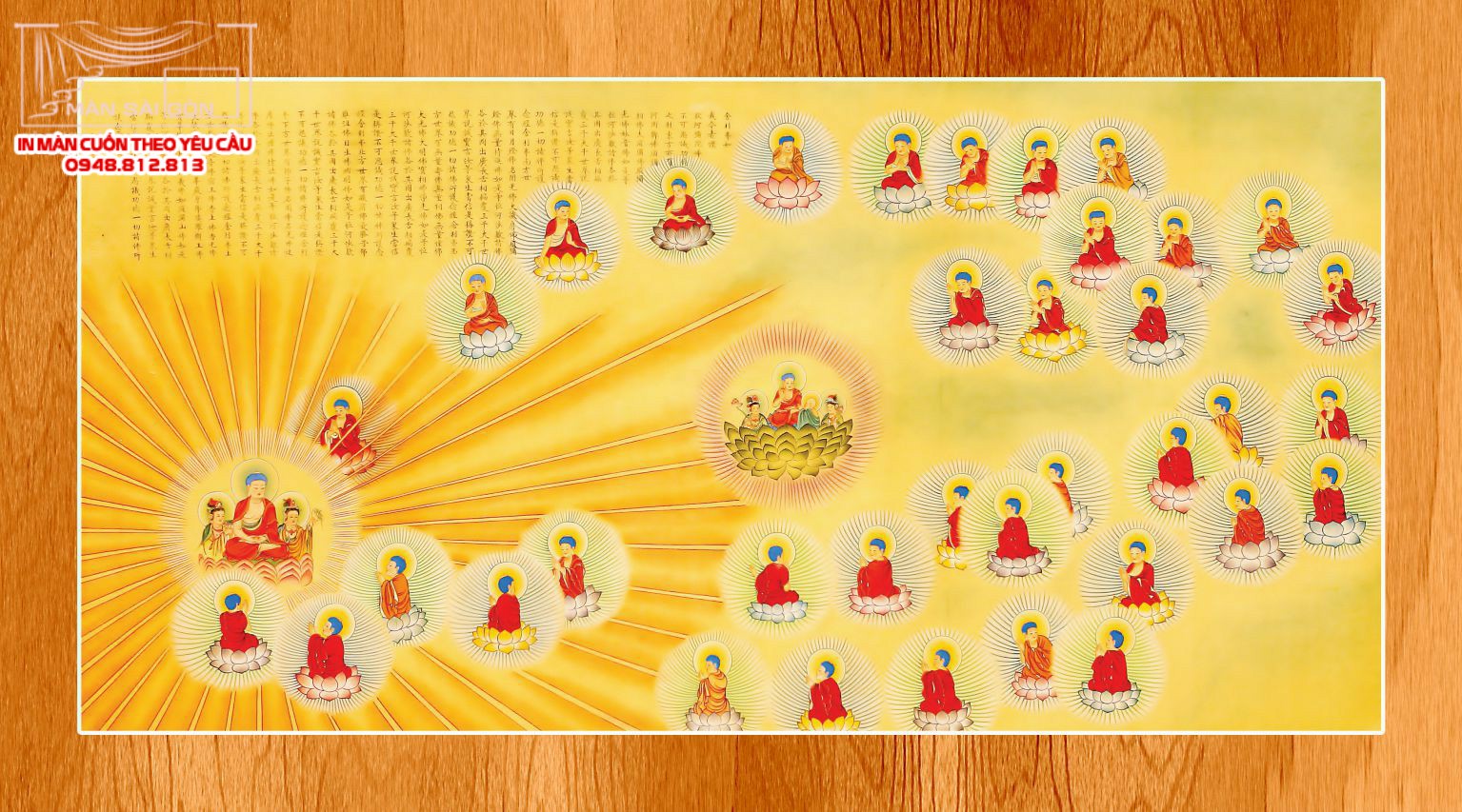 Man cuon in tranh - Màn cuốn in tranh