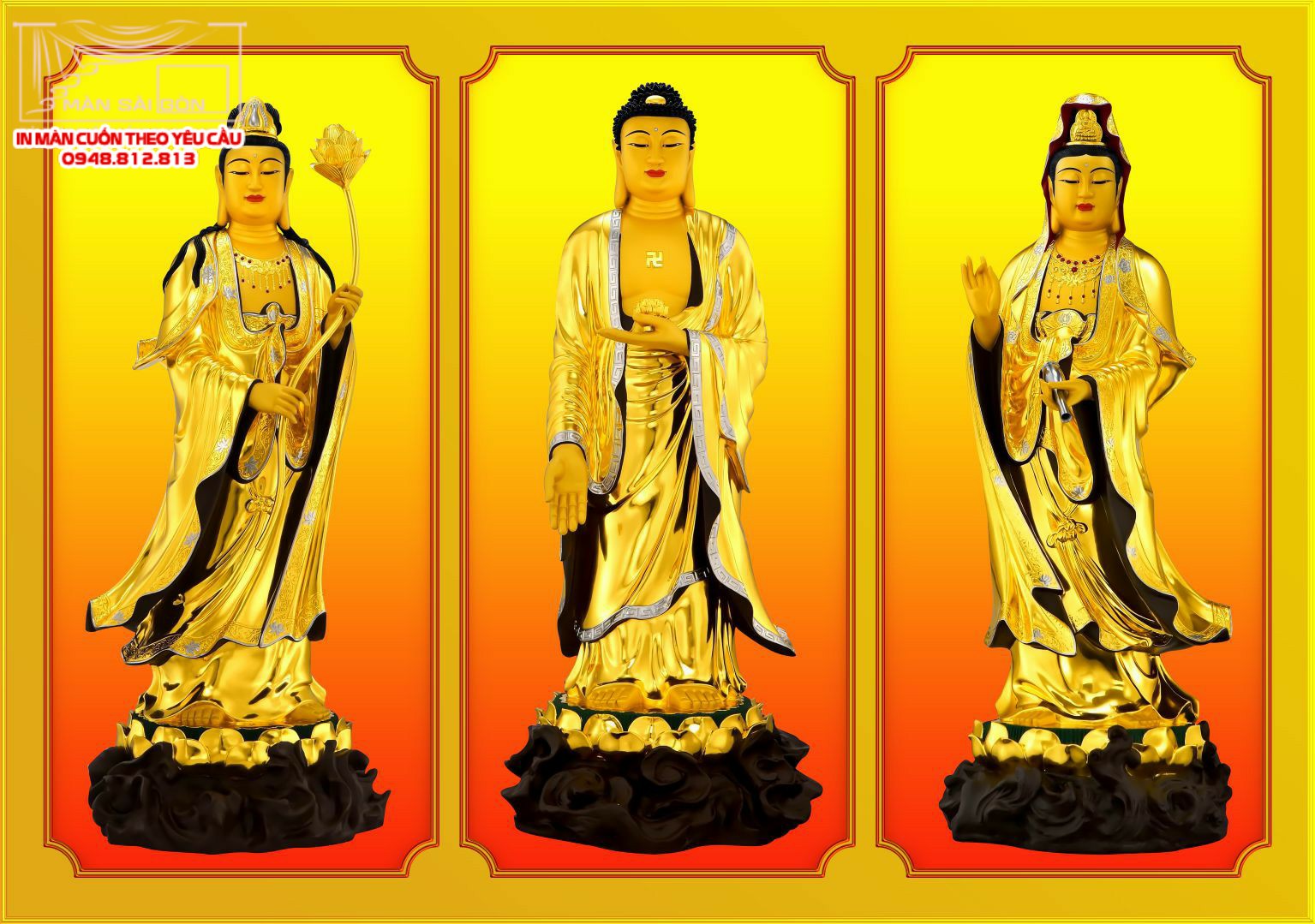 Man cuon in tranh - Màn cuốn in tranh