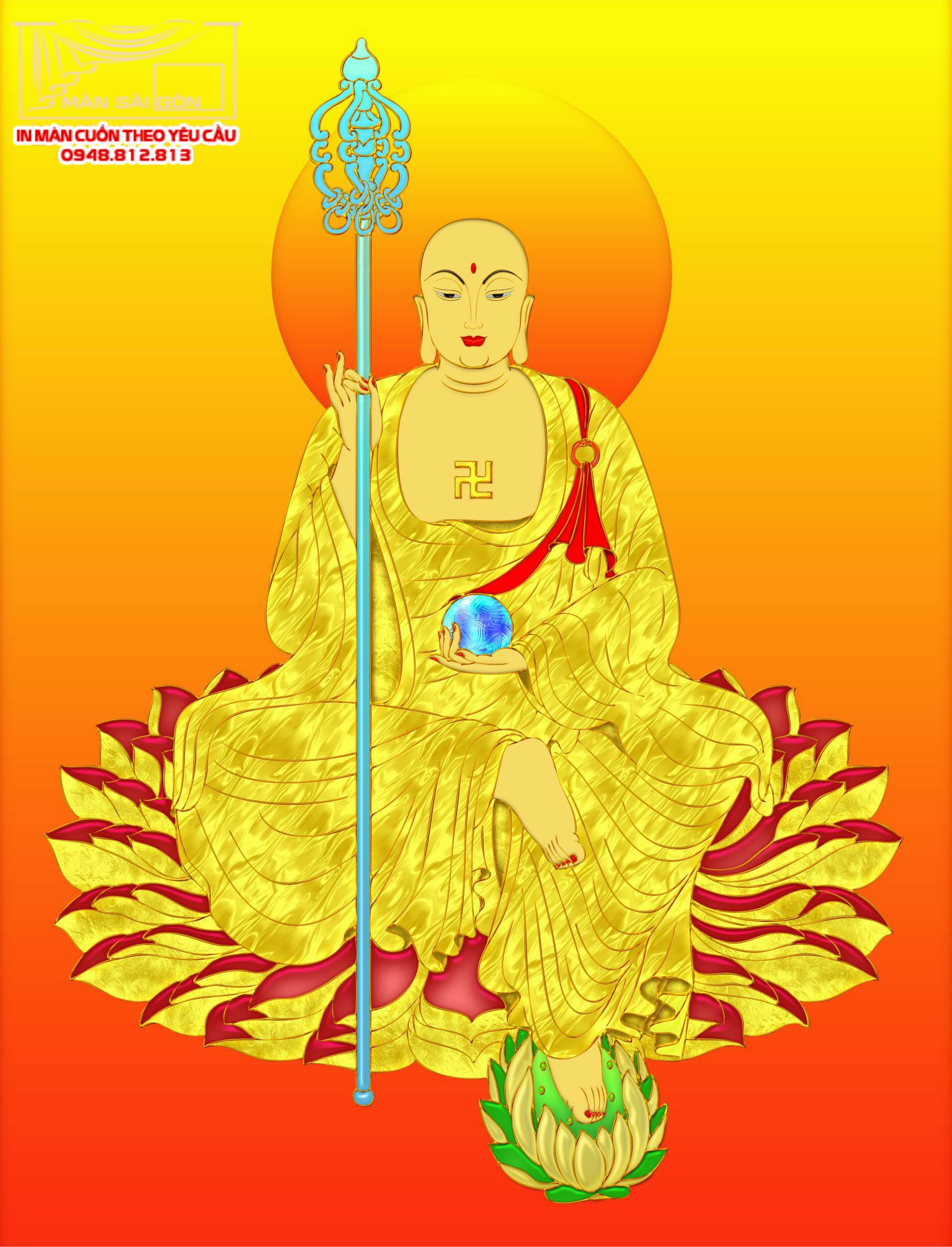 Man cuon in tranh - Màn cuốn in tranh