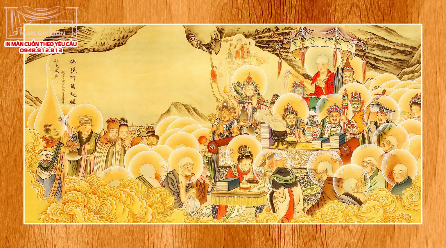 Man cuon in tranh - Màn cuốn in tranh