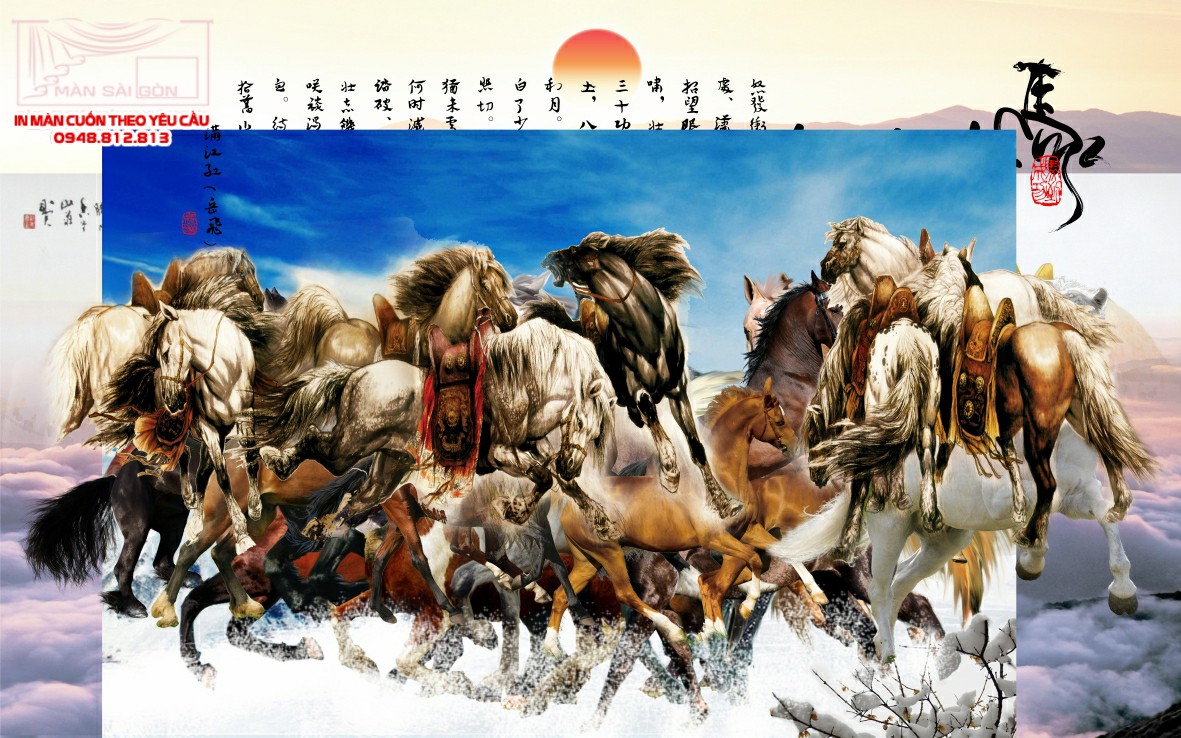 Man cuon in tranh - Màn cuốn in tranh