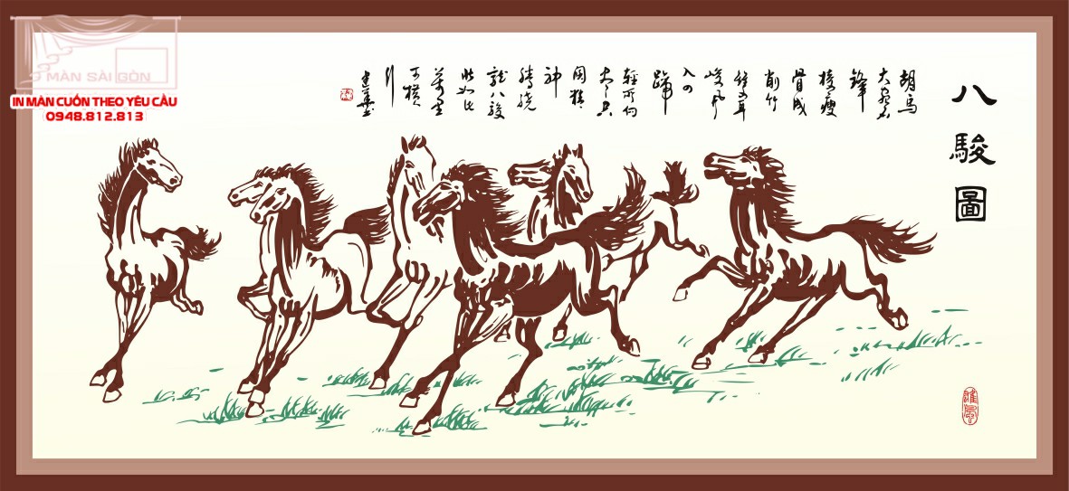 Man cuon in tranh - Màn cuốn in tranh