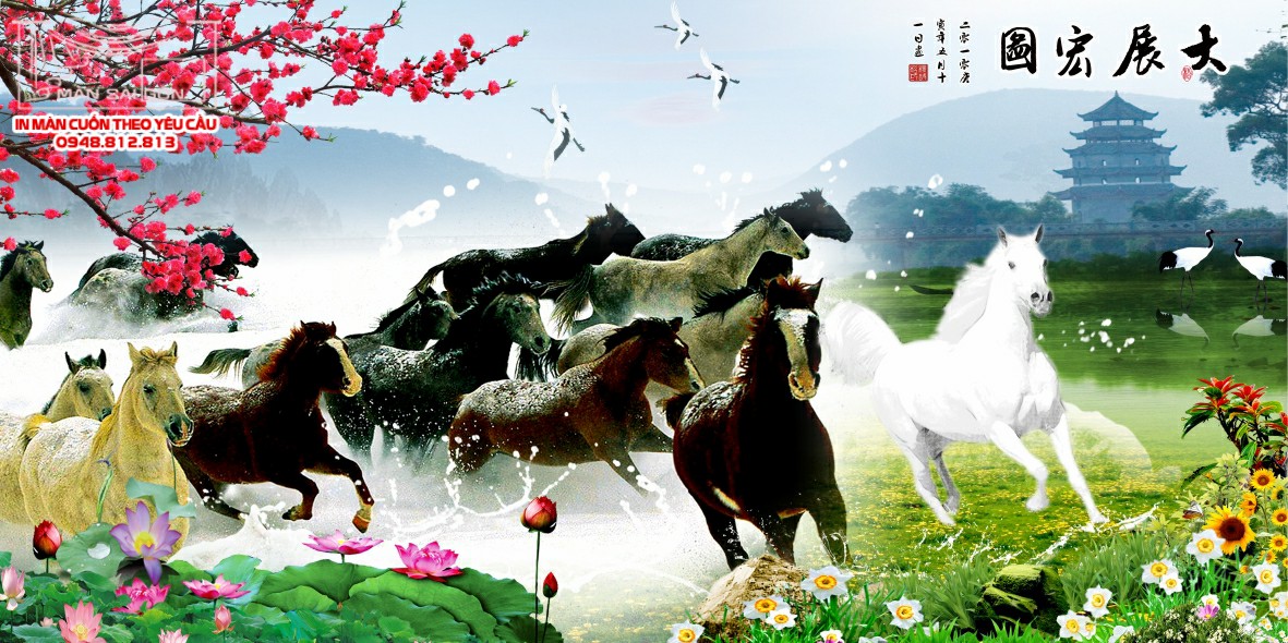 Man cuon in tranh - Màn cuốn in tranh